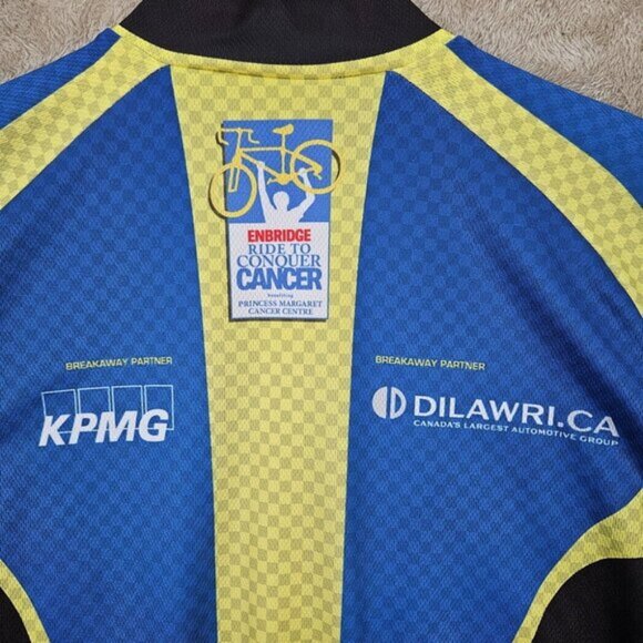 Sugoi Cycling Jersey Full Zip Ride to Conquer Cancer Charity Pocket Mens Sz S - Picture 8 of 10